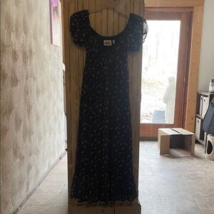 Floral Black Maxi Dress